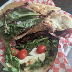 Leyla’s Pizzeria - Interior of the prosciutto sandwich