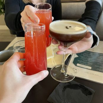The Burrow TC - Blood orange mimosas and expresso martini - New American Near Me - Traverse City, Michigan