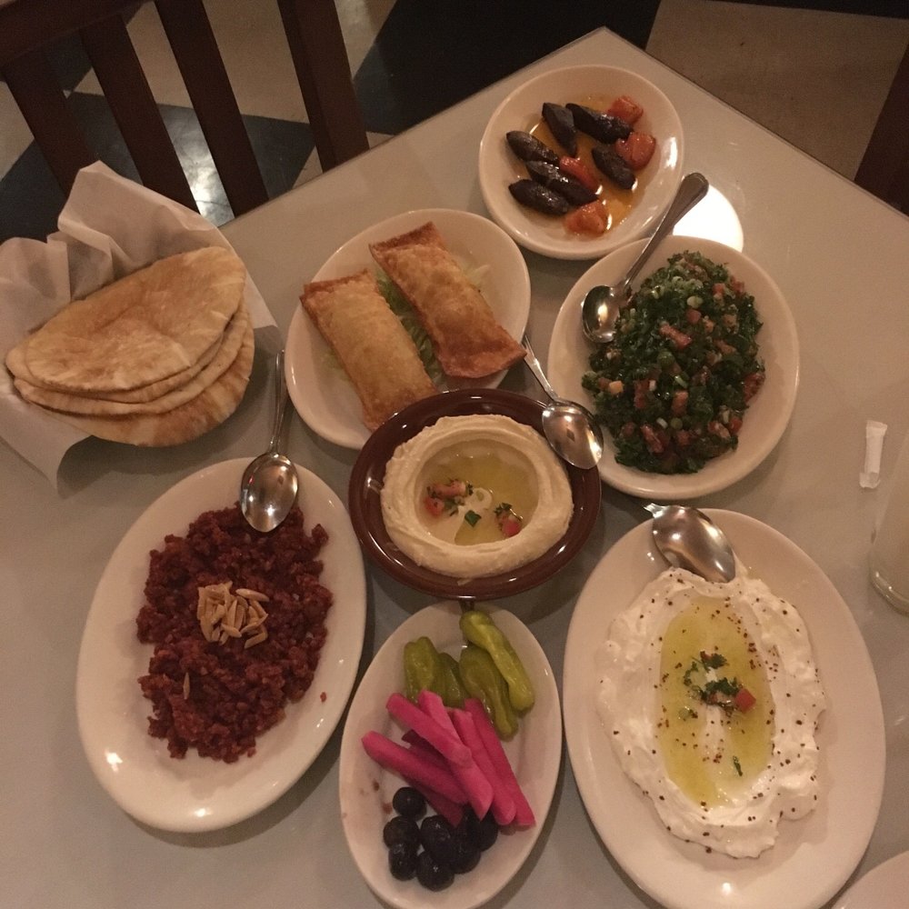 Marouch Restaurant - A veritable feast for two! 1 Mezza for 2 Dinner with one change for my pine nut allergy. Smells amazing!!! - Armenian Near Me - Los Angeles, California Marouch Restaurant - A veritable feast for two! 1 Mezza for 2 Dinner with one change for my pine nut allergy. Smells amazing!!! - Armenian Near Me - Los Angeles, California
