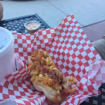 Mugsy Dogs - Gilbert - Mac & Cheese Dog - American Near Me - Gilbert, Arizona Mugsy Dogs - Gilbert - Mac & Cheese Dog - American Near Me - Gilbert, Arizona