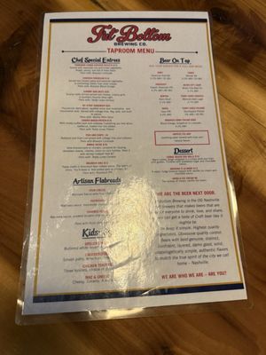Menu photo 1 Fat Bottom Brewing Nashville, TN Menu photo 1 Fat Bottom Brewing Nashville, TN