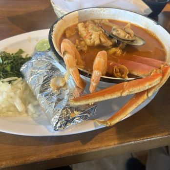 Barba Azul - Seafood stew $19.99 - Mexican Near Me - Seaside, California Barba Azul - Seafood stew $19.99 - Mexican Near Me - Seaside, California