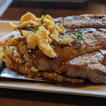 unWine'd & Tap - Suwanee - Seared pork ribeye - Tapas Bars Near Me - Suwanee, Georgia unWine'd & Tap - Suwanee - Seared pork ribeye - Tapas Bars Near Me - Suwanee, Georgia