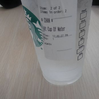 Starbucks - This girl she put the worng name. Her co-workers give me the water. Didn't ask if it was me. - Coffee & Tea Near Me - Cerritos, California
