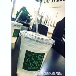 "Greenjito" cucumber-cilantro infused house lemonade.