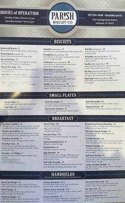 Menu photo 7 Parish Biscuit Lafayette, LA