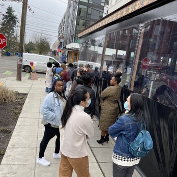 COMMUNION Restaurant and Bar - The line wrapped around the building waiting for brunch on Sunday. Everyone was freezing & friendly. - Soup Near Me - Seattle, Washington COMMUNION Restaurant and Bar - The line wrapped around the building waiting for brunch on Sunday. Everyone was freezing & friendly. - Soup Near Me - Seattle, Washington