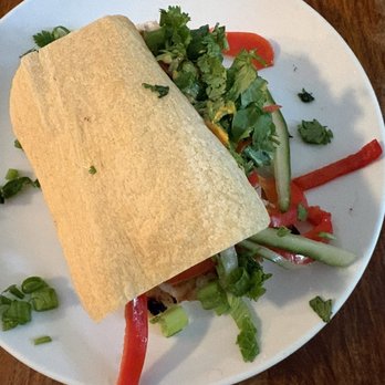 Hilltop Cafe - The Vietnamese Banh Mi, a chicken or pork belly with carrots, cucumbers, red onions, peas and fresh herbs on homemade sough-dough baguette. - Coffee & Tea Near Me - Wilton, New Hampshire Hilltop Cafe - The Vietnamese Banh Mi, a chicken or pork belly with carrots, cucumbers, red onions, peas and fresh herbs on homemade sough-dough baguette. - Coffee & Tea Near Me - Wilton, New Hampshire