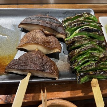 Yakitori Nishi - Mushroom and shishito - Japanese Near Me - Lomita, California