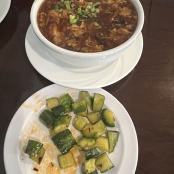 La Mei Zi - Hot and Sour Soup and cucumber salad - Chinese Near Me - Doraville, Georgia La Mei Zi - Hot and Sour Soup and cucumber salad - Chinese Near Me - Doraville, Georgia