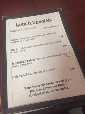 Menu photo 4 Flynn's On Venice Ave Venice, FL Menu photo 4 Flynn's On Venice Ave Venice, FL