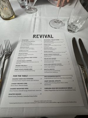 Menu photo 3 Revival Charleston, SC