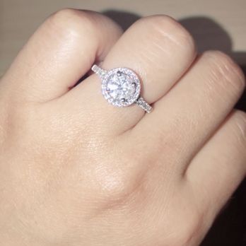Shane Co. - Modified setting to single halo with center stone upgrade - Jewelry Near Me - Woodbury, Minnesota Shane Co. - Modified setting to single halo with center stone upgrade - Jewelry Near Me - Woodbury, Minnesota
