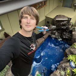 Waikiki Aquarium Service - Conducting an epoxy pond re-seal