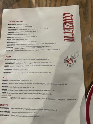 Menu photo 1 Corzetti San Francisco, CA Menu photo 1 Corzetti San Francisco, CA