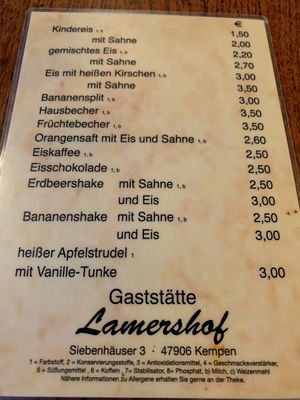 Menu photo 1 Gaststätte Lamershof Kempen, NW