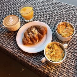 Inn At Avila Beach - Veggie egg casseroles and almond croissant