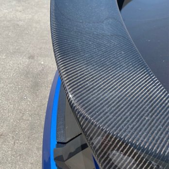 SOS Autocraft - CF spoiler needing a clear coat respray and wet sand - Body Shops Near Me - Los Angeles, California SOS Autocraft - CF spoiler needing a clear coat respray and wet sand - Body Shops Near Me - Los Angeles, California