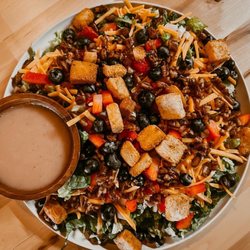 Cutting Edge Catering & Eatery - PecanBerry Salad with housemade Strawberry Vanilla Rhubarb dressing!