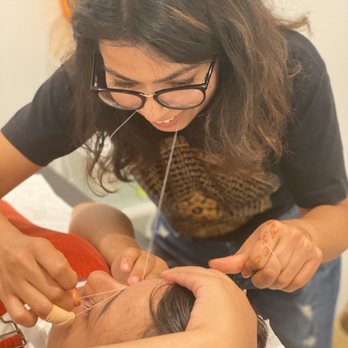 Polish Beaute - Threading my daughters eyebrows - Nail Salons Near Me - Berkeley, California