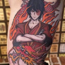 Petaluma Tattoo - Zuko From ATLA & Japanese Style Dragon