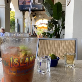 Islands Restaurant - Bloody Mary and shots. With Ja Morant on the screen. - Burgers Near Me - Santa Barbara, California Islands Restaurant - Bloody Mary and shots. With Ja Morant on the screen. - Burgers Near Me - Santa Barbara, California