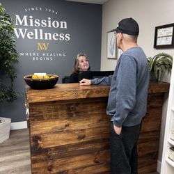 Brian Feilteau, DC - Mission Wellness - Checking in and out all happens at the front desk.