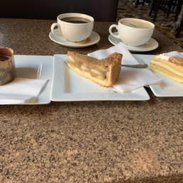 Chocolate, apple and amaretto cakes. All very good Chocolate, apple and amaretto cakes. All very good