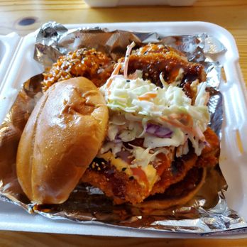 Big Kahuna - Katsu Sandwich with sticky rice - Burgers Near Me - Lexington, Kentucky Big Kahuna - Katsu Sandwich with sticky rice - Burgers Near Me - Lexington, Kentucky