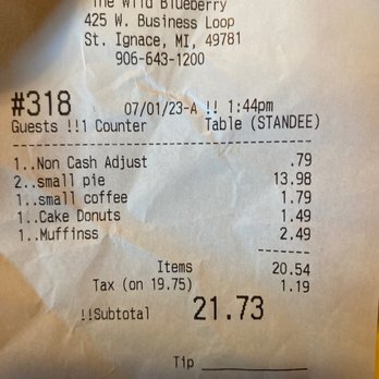 The Wild Blueberry Breakfast & Bakery - Small credit card fee- bring cash - Bakeries Near Me - St. Ignace, Michigan The Wild Blueberry Breakfast & Bakery - Small credit card fee- bring cash - Bakeries Near Me - St. Ignace, Michigan