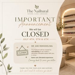 The Nailtural - Closing for remodelling