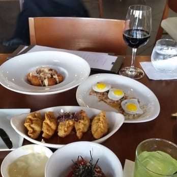 MW Restaurant - Happy hour items... spam musubi, arancini, mandoo, and poke - New American Near Me - Honolulu, Hawaii MW Restaurant - Happy hour items... spam musubi, arancini, mandoo, and poke - New American Near Me - Honolulu, Hawaii
