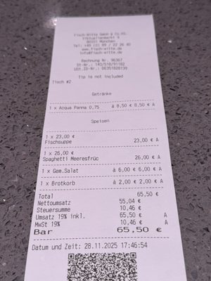 Menu photo 1 Fisch-Witte Munich, BY