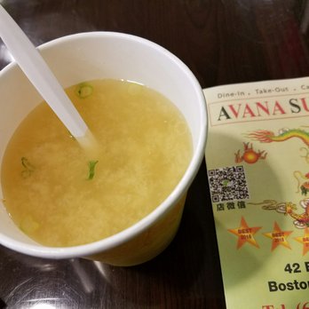 Avana Sushi - miso soup - Japanese Near Me - Boston, Massachusetts Avana Sushi - miso soup - Japanese Near Me - Boston, Massachusetts