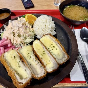 Mimi Katsu - (4) Pork with cheese () - Food Court Near Me - Schaumburg, Illinois Mimi Katsu - (4) Pork with cheese () - Food Court Near Me - Schaumburg, Illinois
