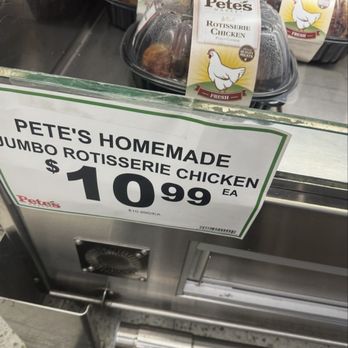 Pete's Market - This is a LIE! JUMBO chicken can't even feed a family of 4 cause there's barely no meat not to mention look at the price this isn't a sale - Grocery Near Me - Chicago, Illinois Pete's Market - This is a LIE! JUMBO chicken can't even feed a family of 4 cause there's barely no meat not to mention look at the price this isn't a sale - Grocery Near Me - Chicago, Illinois