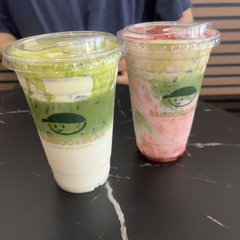 Bamboo and Bean 2 - Strawberry Matcha Latte Banana Matcha Latte - Coffee & Tea Near Me - La Habra, California Bamboo and Bean 2 - Strawberry Matcha Latte Banana Matcha Latte - Coffee & Tea Near Me - La Habra, California