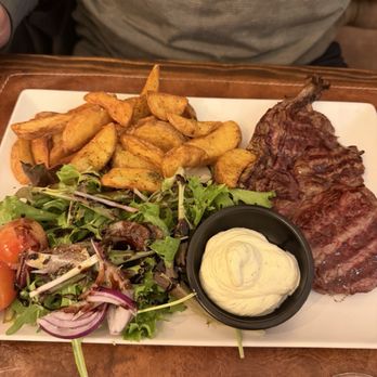 Atalho Real - Ribeye with potato wedges and salad - Burgers Near Me - Lisbon, 11