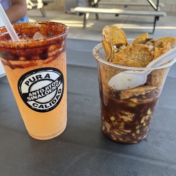 Antojitos Sinaloense - Squirt preparada and shrimp tosticeviche - Food Trucks Near Me - Bakersfield, California