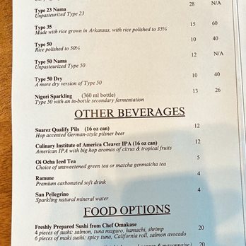 Dassai Blue - 7/6/25 - food & beverage options - Breweries Near Me - Hyde Park, New York