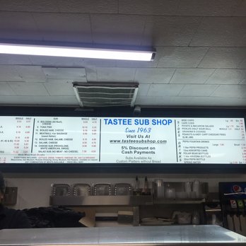 Tastee Sub Shop - Menu - Delis Near Me - Edison, New Jersey