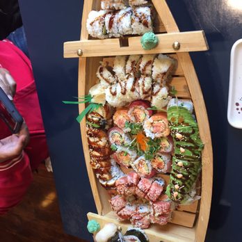 Sushi Hana - See previous picture for rolls in the boat - Sushi Bars Near Me - Affton, Missouri Sushi Hana - See previous picture for rolls in the boat - Sushi Bars Near Me - Affton, Missouri