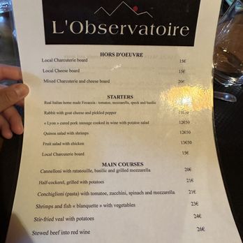 Hôtel du Bois - Dinner menu - French Near Me - Les Houches, 74 Hôtel du Bois - Dinner menu - French Near Me - Les Houches, 74