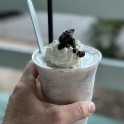 Lone Fir Resort - Oreo milkshake. A life saver after a long hot day on Saint Helens