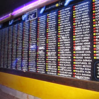 Espit Chupitos - long list of shots - Bars Near Me - Barcelona, B Espit Chupitos - long list of shots - Bars Near Me - Barcelona, B