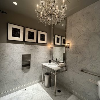 RH Rooftop Restaurant at RH Minneapolis - Even the Bathrooms have Chandeliers - American Near Me - Edina, Minnesota