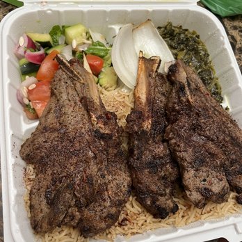 Jalapeño Fresh Mexican Bistro - Lamb chops with spinach and salad - Mexican Near Me - Laurel, Maryland Jalapeño Fresh Mexican Bistro - Lamb chops with spinach and salad - Mexican Near Me - Laurel, Maryland