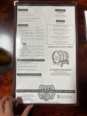 Menu photo 2 Brews Brothers Los Angeles, CA Menu photo 2 Brews Brothers Los Angeles, CA
