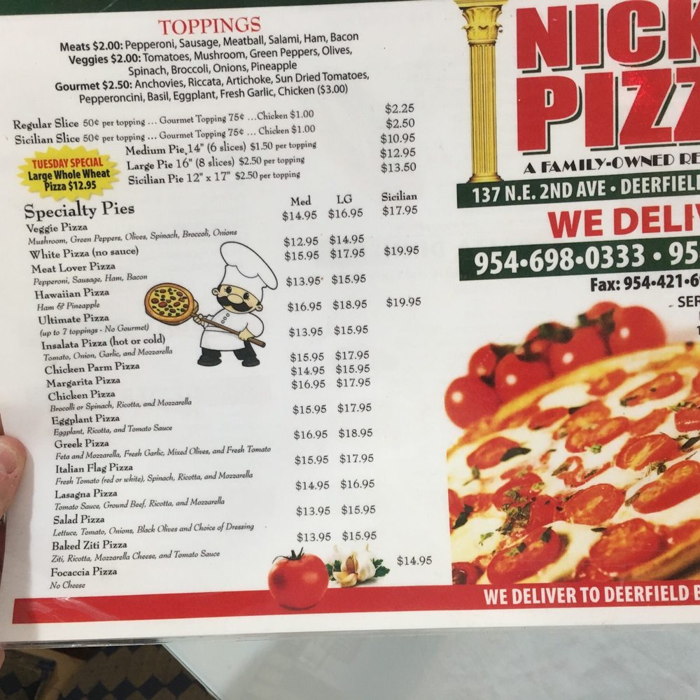 Nick's Pizza - Pizza Near Me - Deerfield Beach, Florida Nick's Pizza - Pizza Near Me - Deerfield Beach, Florida