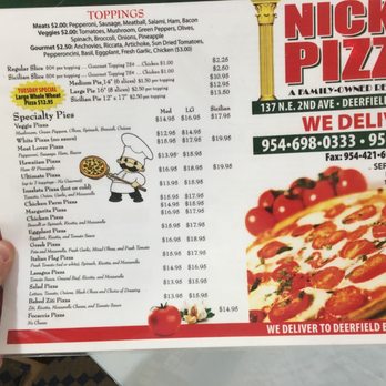Nick's Pizza - Pizza Near Me - Deerfield Beach, Florida Nick's Pizza - Pizza Near Me - Deerfield Beach, Florida